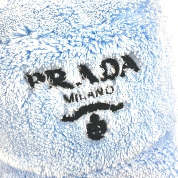 PRADA 1HC137 fur logo Bucket hat pile hat polyester blue/Black main image 8